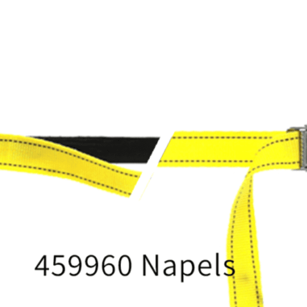 459960: PP strap with elastic piece, buckle and wiresteel hook